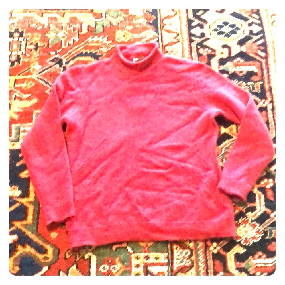 Cashmere fitted sweater. Red